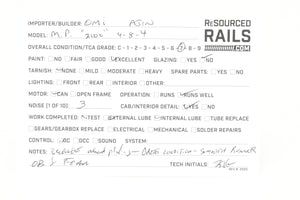HO Brass OMI - Overland Models, Inc. MP - Missouri Pacific 2100 Class 4-8-4 Custom Painted as No. 2115