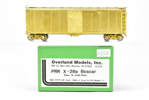 HO Brass OMI - Overland Models, Inc. PRR - Pennsylvania Railroad X-28a Boxcar w/ Plain Doors and Ends