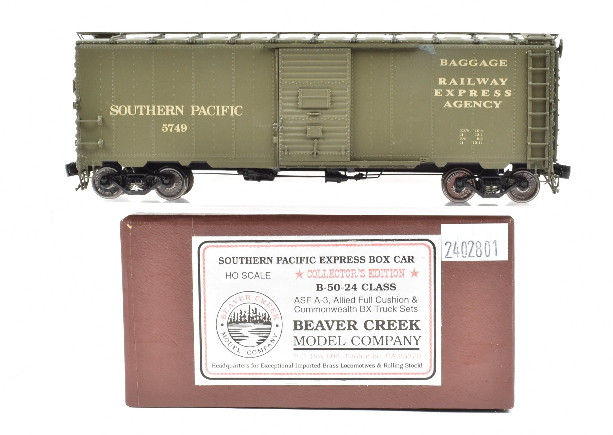 HO Brass Beaver Creek SP - Southern Pacific B-50-24 Express Boxcar No ...