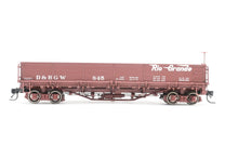 Load image into Gallery viewer, HOn3 Blackstone Models D&amp;RGW - Denver &amp; Rio Grande Western Drop Bottom Gondola Flying Grande Herald No. 845
