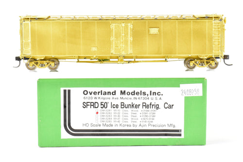HO Brass OMI - Overland Models, Inc. ATSF - Santa Fe SFRD RR-22 Class 50' Ice Bunker Steel Refrigerator Car