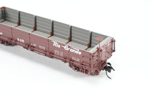 Load image into Gallery viewer, HOn3 Blackstone Models D&amp;RGW - Denver &amp; Rio Grande Western Drop Bottom Gondola Flying Grande Herald No. 845
