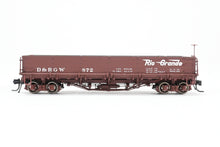 Load image into Gallery viewer, HOn3 Blackstone Models D&amp;RGW - Denver &amp; Rio Grande Western Drop Bottom Gondola Flying Grande Herald No. 872
