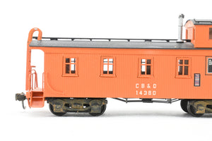 HO Brass Signal House Models, Inc. CB&Q - Burlington Route Wood Caboose Custom Painted