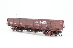 HOn3 Blackstone Models D&RGW - Denver & Rio Grande Western Drop Bottom Gondola Flying Grande Herald No. 872