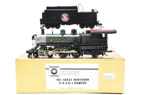HO Brass Oriental Limited GN - Great Northern Class K-1  4-4-2  Factory Painted No # - Coasting Drive