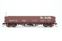 Load image into Gallery viewer, HOn3 Blackstone Models D&amp;RGW - Denver &amp; Rio Grande Western Drop Bottom Gondola Flying Grande Herald No. 882
