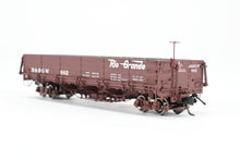 Load image into Gallery viewer, HOn3 Blackstone Models D&amp;RGW - Denver &amp; Rio Grande Western Drop Bottom Gondola Flying Grande Herald No. 882

