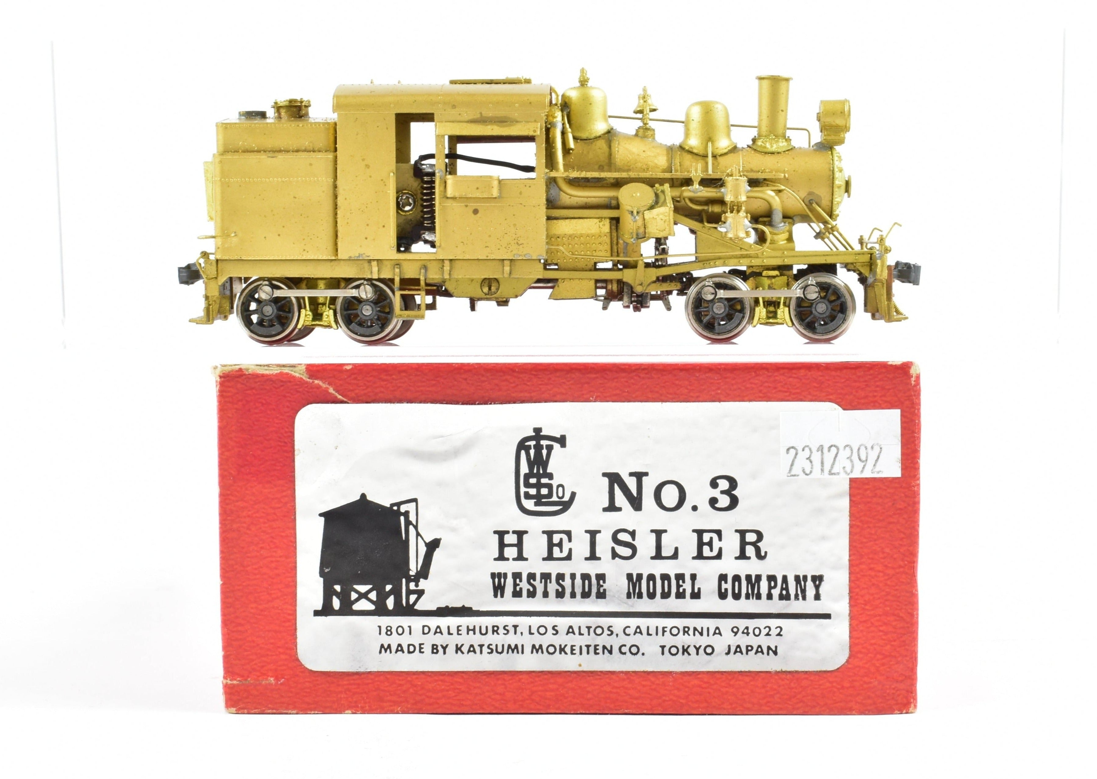 HO or HOn3 Brass Westside Model Co. Westside Lumber Co. Heisler #3