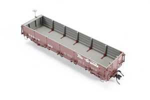 HOn3 Blackstone Models D&RGW - Denver & Rio Grande Western Drop Bottom Gondola Flying Grande Herald No. 882