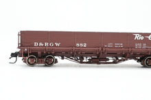 Load image into Gallery viewer, HOn3 Blackstone Models D&amp;RGW - Denver &amp; Rio Grande Western Drop Bottom Gondola Flying Grande Herald No. 882
