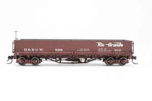 HOn3 Blackstone Models D&RGW - Denver & Rio Grande Western Drop Bottom Gondola Flying Grande Herald No. 899