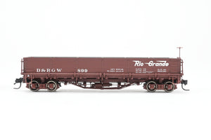 HOn3 Blackstone Models D&RGW - Denver & Rio Grande Western Drop Bottom Gondola Flying Grande Herald No. 899