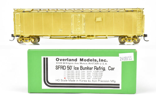 HO Brass OMI - Overland Models, Inc. ATSF - Santa Fe SFRD RR-42 Class 50' Ice Bunker Steel Refrigerator Car