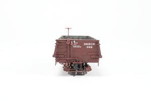 HOn3 Blackstone Models D&RGW - Denver & Rio Grande Western Drop Bottom Gondola Flying Grande Herald No. 899