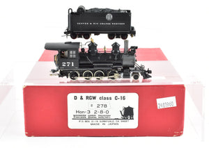 HOn3 Brass Westside Model Co. D&RGW - Denver & Rio Grande Western C-16 2-8-0 C/P #271