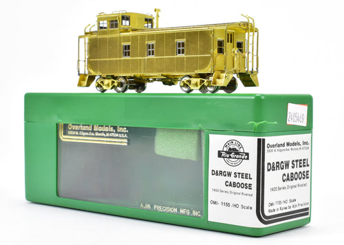 HO Brass OMI - Overland Models, Inc. D&RGW - Denver & Rio Grande Western Steel Caboose