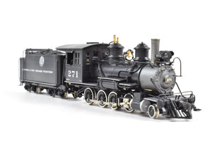 HOn3 Brass Westside Model Co. D&RGW - Denver & Rio Grande Western C-16 2-8-0 C/P #271 SoundTraxxTsunami DCC and Sound