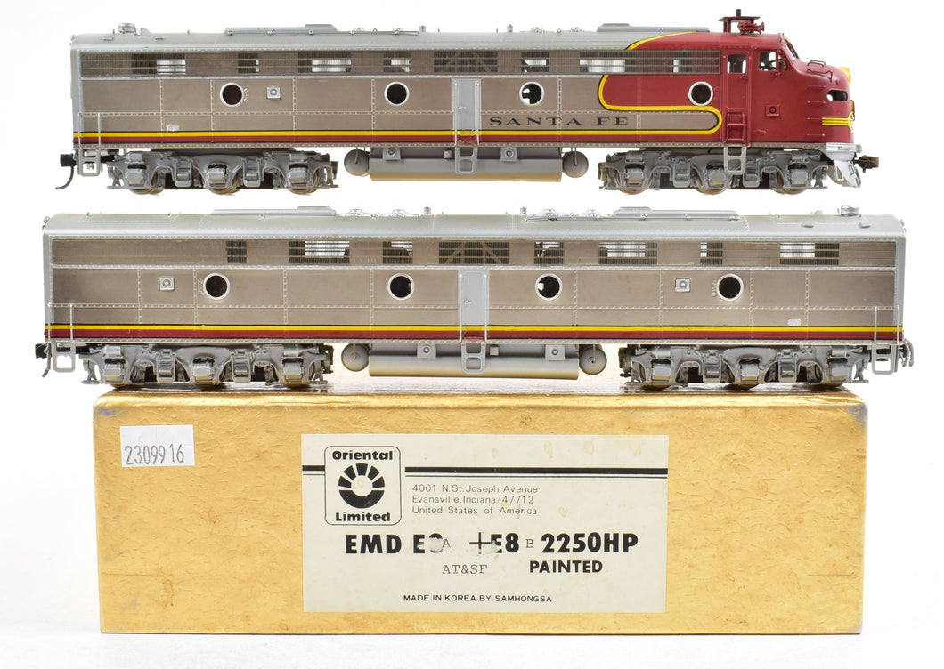 HO Brass Oriental Limited ATSF - Santa Fe EMD E8 A/B 2250 HP Factory Plated and Painted