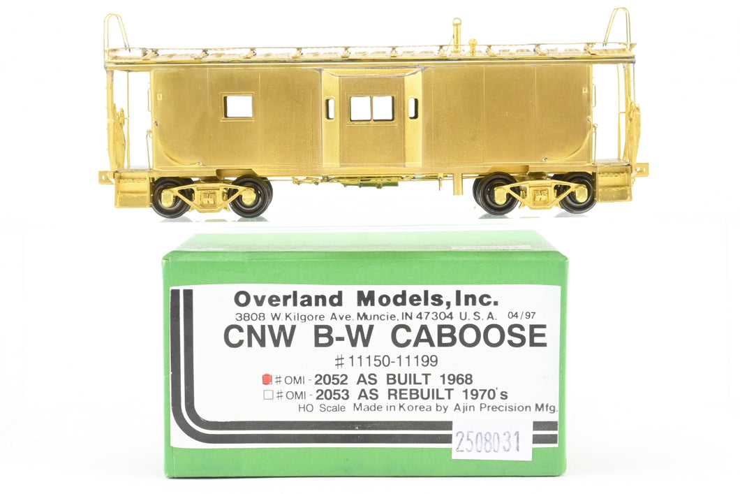 HO Brass OMI - Overland Models, Inc. C&NW - Chicago & North Western Steel Bay Window Caboose As Built 1968