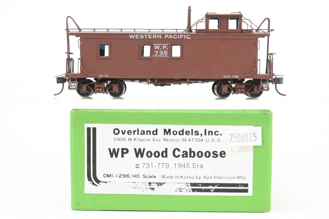 HO Brass OMI - Overland Models, Inc. WP - Western Pacific Wood Caboose 1945 Era Custom Painted