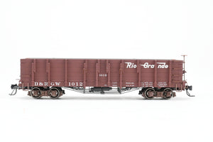 HOn3 Blackstone Models D&RGW - Denver & Rio Grande Western High Side Gondola Flying Grande Herald No. 1012