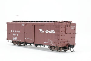 HOn3 Blackstone Models D&RGW - Denver & Rio Grande Western 30’ Economy Door Box Car Flying Grande Herald No. 3083