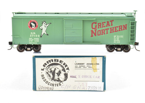 HO Brass Lambert PRR - Pennsylvania Railroad X-29 Boxcar Custom Painted For GN - Great Northern