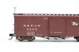 HOn3 Blackstone Models D&RGW - Denver & Rio Grande Western 30’ Economy Door Box Car Flying Grande Herald No. 3083