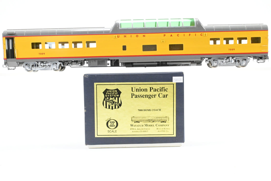 O Brass Wasatch Model Co. UP - Union Pacific 1955 AC&F Built 7000 Series Dome Coach Professionally Painted No. 7009