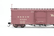 Load image into Gallery viewer, HOn3 Blackstone Models D&amp;RGW - Denver &amp; Rio Grande Western 30&#39; Box Car Flying Grande Herald No. 3028
