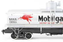 Load image into Gallery viewer, Gauge 1 - 1:24th Scale Brass PSC - Precision Scale Co. Various Roads UTLX Frameless Tank Car Factory Painted SOVX - Mobil Gas No. 78901
