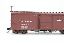 Load image into Gallery viewer, HOn3 Blackstone Models D&amp;RGW - Denver &amp; Rio Grande Western 30&#39; Box Car Flying Grande Herald No. 3000
