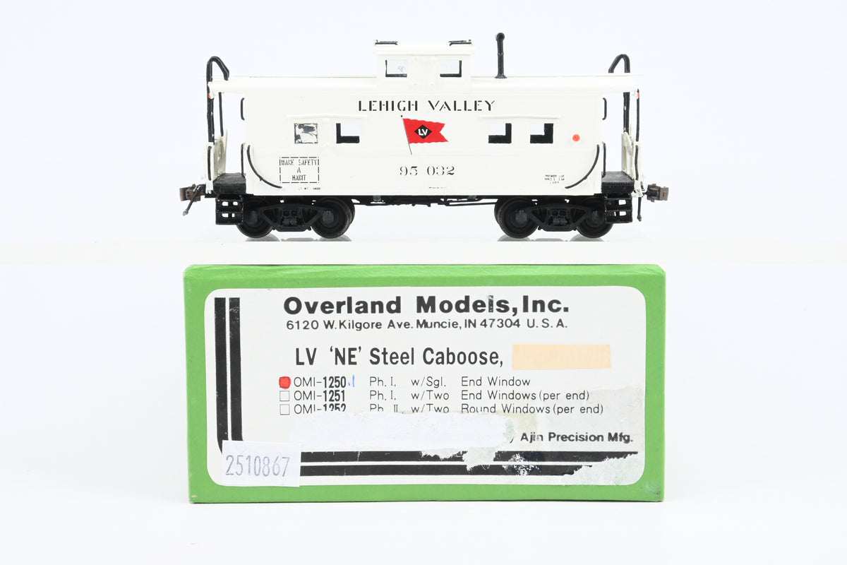 HO Brass OMI - Overland Models LV - Lehigh Valley NE Steel Caboose Ph ...