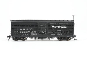 HOn3 Blackstone Models D&RGW - Denver & Rio Grande Western 5500 Series 30' Double Deck Stock Car Flying Grande Herald No. 5609