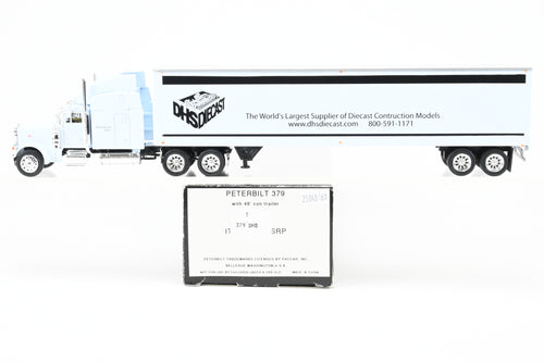 1:53rd Scale Diecast CON Tonkin Replicas Truck/Semi Trailer Set Peterbilt 379 w/48’ Van Trailer FP DHS Diecast