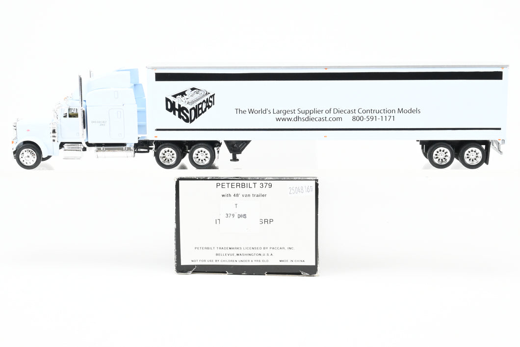 1:53rd Scale Diecast CON Tonkin Replicas Truck/Semi Trailer Set Peterbilt 379 w/48’ Van Trailer FP DHS Diecast