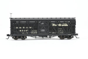HOn3 Blackstone Models D&RGW - Denver & Rio Grande Western 5500 Series 30' Double Deck Stock Car Flying Grande Herald No. 5710