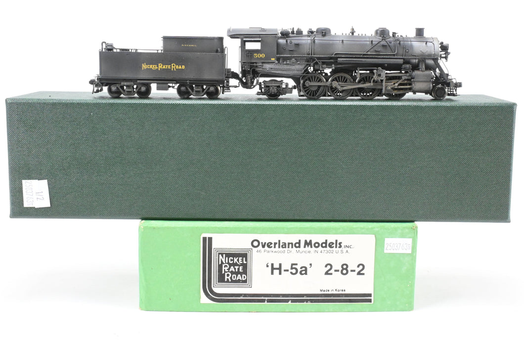 HO Brass CON OMI - Overland Models, Inc. NKP - Nickel Plate Road H-5a 2-8-2, Custom Painted No. 500 W/TCS DCC & Sound REBOXX