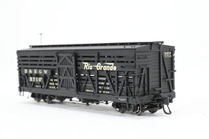HOn3 Blackstone Models D&RGW - Denver & Rio Grande Western 5500 Series 30' Double Deck Stock Car Flying Grande Herald No. 5710