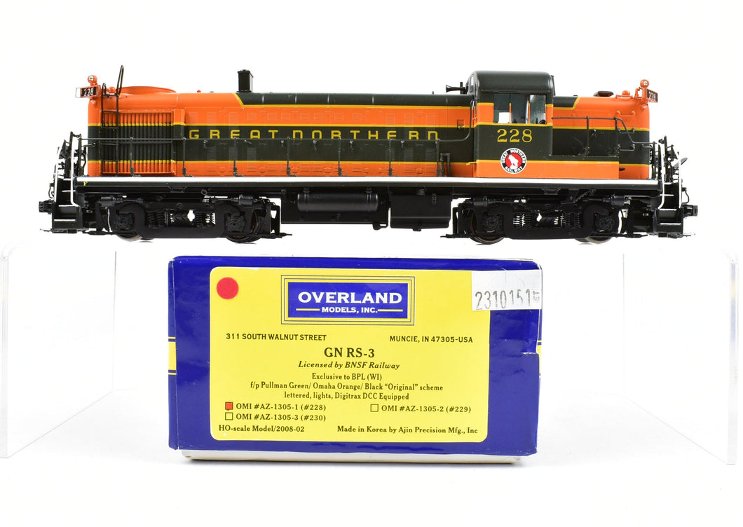 HO Brass CON OMI - Overland Models Inc. GN - Great Northern Alco RS-3 Original Scheme FP No. 228