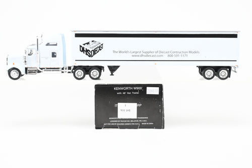 1:53rd Scale Diecast CON Tonkin Replicas Truck/Semi Trailer Set Kenworth W900 w/48’ Van Trailer FP DHS Diecast