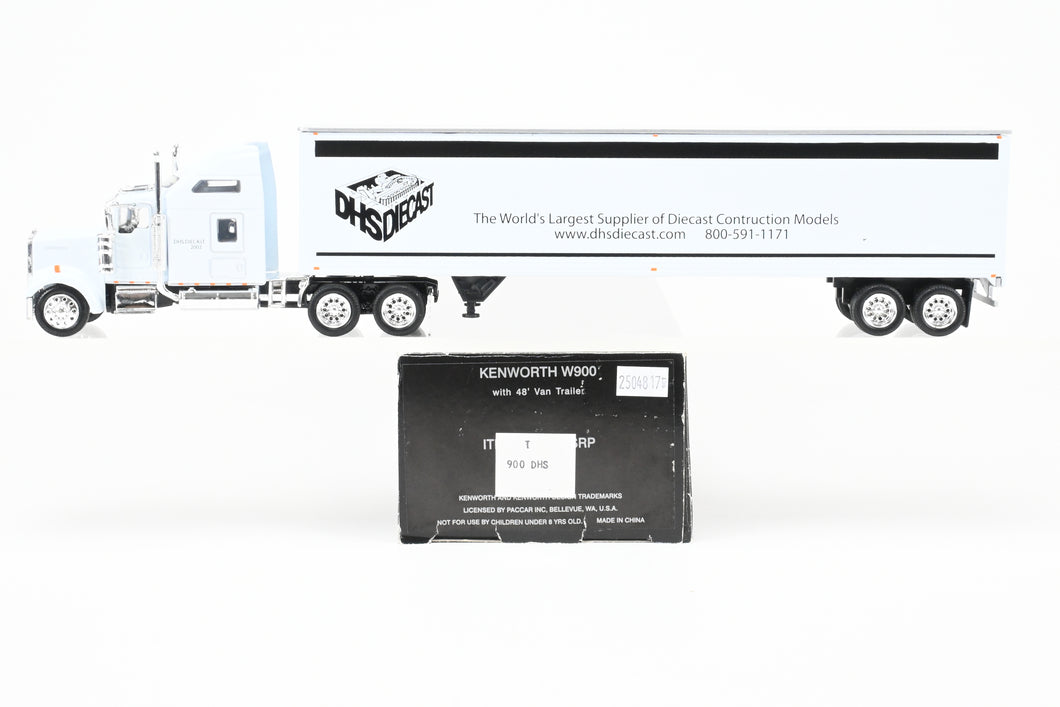 1:53rd Scale Diecast CON Tonkin Replicas Truck/Semi Trailer Set Kenworth W900 w/48’ Van Trailer FP DHS Diecast