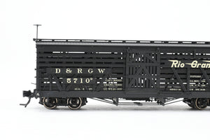 HOn3 Blackstone Models D&RGW - Denver & Rio Grande Western 5500 Series 30' Double Deck Stock Car Flying Grande Herald No. 5710