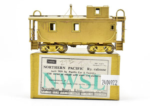 HO Brass NWSL - Northwest Short Line NP - Northern Pacific Wood Caboose