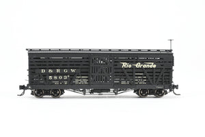 HOn3 Blackstone Models D&RGW - Denver & Rio Grande Western 5500 Series 30' Double Deck Stock Car Flying Grande Herald No. 5803