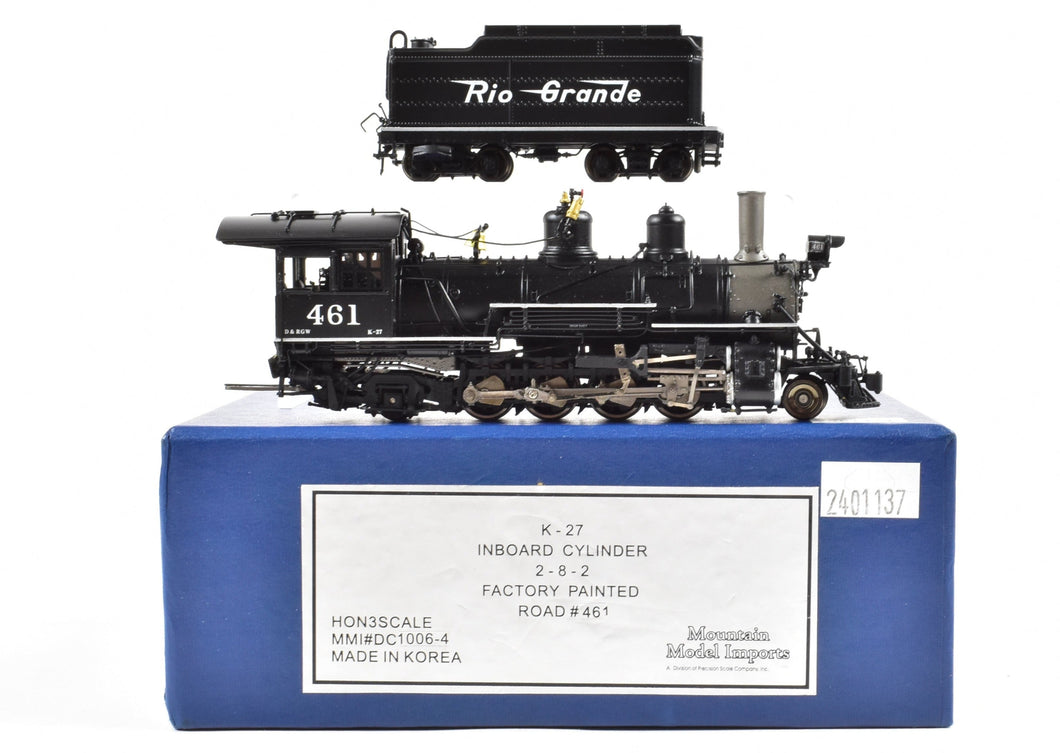 HOn3 Brass Hybrid MMI - Mountain Model Imports D&RGW - Denver & Rio Grande Western K-27 2-8-2 #461 FP