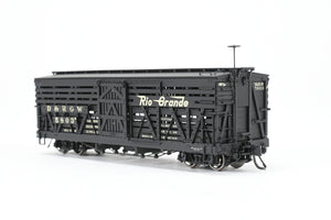 HOn3 Blackstone Models D&RGW - Denver & Rio Grande Western 5500 Series 30' Double Deck Stock Car Flying Grande Herald No. 5803