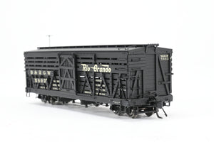 HOn3 Blackstone Models D&RGW - Denver & Rio Grande Western 5500 Series 30' Double Deck Stock Car Flying Grande Herald No. 5803
