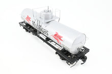 Load image into Gallery viewer, Gauge 1 - 1:32nd Scale Brass PSC - Precision Scale Co. Various Roads 8,000 Gallon Tank Car Factory Painted SVOX - Mobil Gas No. 78901
